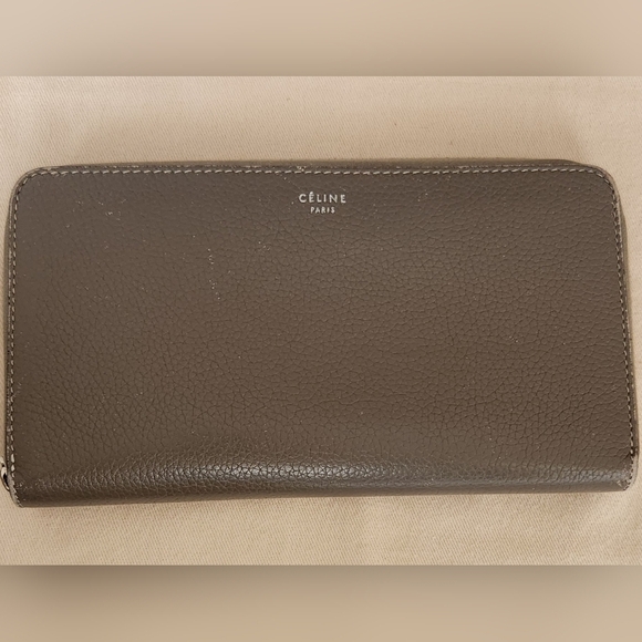 Céline Zip Around Grey Wallet - Picture 1 of 16